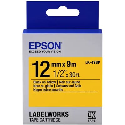 Epson LK-4YBP-kasetti, pastellinkeltainen mustalla painatuksella Epson LK-4YBP-kasetti, pastellinkeltainen mustalla painatuksella