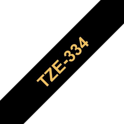 BROTHER TZE334 12 GOLD ON BLACK BROTHER TZE334 12 GOLD ON BLACK