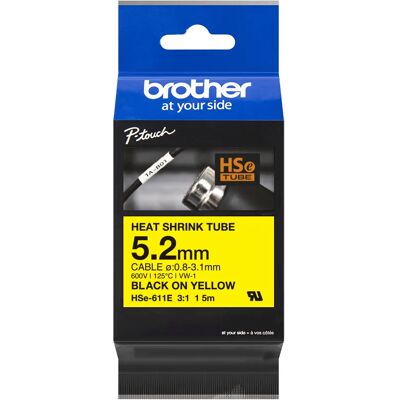 BROTHER B-ON-W HEAT SHRINK TUBE 5.2MM YELLOW BROTHER B-ON-W HEAT SHRINK TUBE 5.2MM YELLOW
