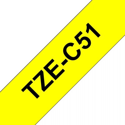 BROTHER TZEC51 tape cassette 24mm5m signal yellow black for P-touch 350 540 550 2400 2420 2450 2460 2480 2500 3600 BROTHER TZEC51 tape cassette 24mm5m signal yellow black for P-touch 350 540 550 2400 2420 2450 2460 2480 2500 3600