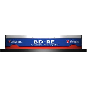 Verbatim BD-RE, 2x, 25GB/200min 10-pack spindel, Hardcoat Verbatim BD-RE, 2x, 25GB/200min 10-pack spindel, Hardcoat