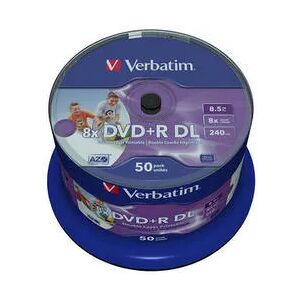 Verbatim DVD+R DL, 8x, 8,5 GB/240 min, 50-pack spindel, AZO Verbatim DVD+R DL, 8x, 8,5 GB/240 min, 50-pack spindel, AZO