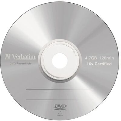 Verbatim DVD-R, 16x, 4,7 GB/120 min, 5-pakkaus jewel case, AZO Verbatim DVD-R, 16x, 4,7 GB/120 min, 5-pakkaus jewel case, AZO