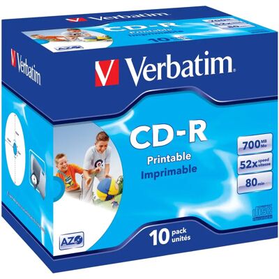 VERBATIM CD-R AZO, 52X, Wide Printable (10) VERBATIM CD-R AZO, 52X, Wide Printable (10)