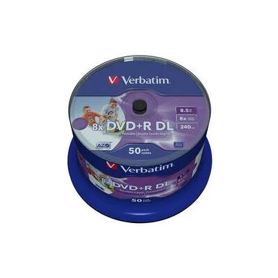 Verbatim DVD+R DL, 8x, 8,5 GB/240 min, 50-pack spindel, AZO Verbatim DVD+R DL, 8x, 8,5 GB/240 min, 50-pack spindel, AZO