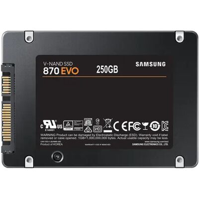 Samsung 870 EVO 250 Gt 2,5" SATA -SSD-levy, musta Samsung 870 EVO 250 Gt 2,5" SATA -SSD-levy, musta