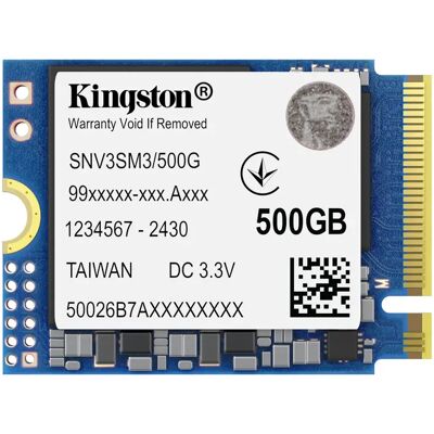 Kingston NV3 500 Gt M.2 2230 PCIe 4.0 NVMe -SSD-levy Kingston NV3 500 Gt M.2 2230 PCIe 4.0 NVMe -SSD-levy