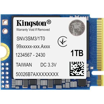 Kingston NV3 1 Tt M.2 PCIe 4.0 NVMe -SSD-levy Kingston NV3 1 Tt M.2 PCIe 4.0 NVMe -SSD-levy