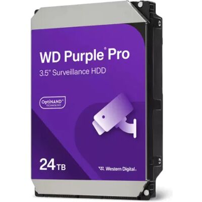 WESTERN DIGITAL WD Purple Pro 3.5" 24 Tt, 7200 RPM, 512 MB, SATA III -kovalevy (valvontakäyttöön) WESTERN DIGITAL WD Purple Pro 3.5" 24 Tt, 7200 RPM, 512 MB, SATA III -kovalevy (valvontakäyttöön)