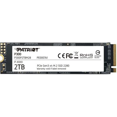 Patriot P300 2 Tt M.2 PCIe NVMe -SSD-levy Patriot P300 2 Tt M.2 PCIe NVMe -SSD-levy