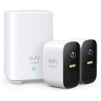 Eufy EufyCam 2C - Langaton turvakamera - Sisä- ja ulkokäyttöön - Säänkestävä - Valkoinen - 1080P - Ääni - Wi-Fi - 2-pack Eufy EufyCam 2C - Langaton turvakamera - Sisä- ja ulkokäyttöön - Säänkestävä - Valkoinen - 1080P - Ääni - Wi-Fi - 2-pack