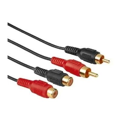 Hama HA-43212 2x RCA kullattu audio -jatkokaapeli, 2 m, musta Hama HA-43212 2x RCA kullattu audio -jatkokaapeli, 2 m, musta