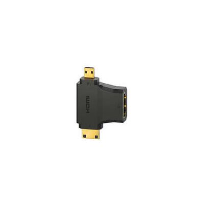 Hama HDMI Mini Micro Adapter - Kulta - Musta Hama HDMI Mini Micro Adapter - Kulta - Musta