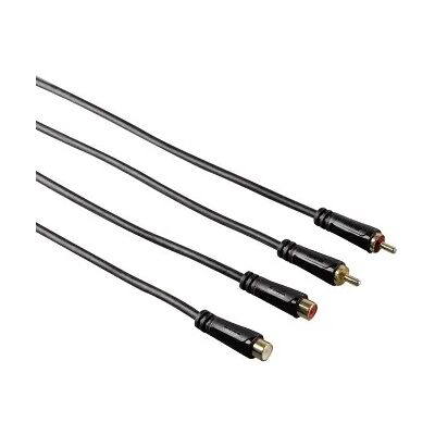 Hama 2x RCA kullattu -audiokaapeli, 3 m, musta Hama 2x RCA kullattu -audiokaapeli, 3 m, musta