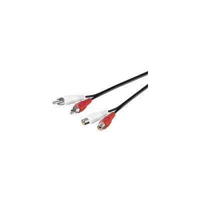 MicroConnect AUDCH2 2x RCA audio -jatkokaapeli, 1,5 m, musta MicroConnect AUDCH2 2x RCA audio -jatkokaapeli, 1,5 m, musta