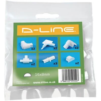 D-line - Muuntajakotelopaketti 16x8mm Valkoinen - Muuntajakotelopaketti D-line - Muuntajakotelopaketti 16x8mm Valkoinen - Muuntajakotelopaketti