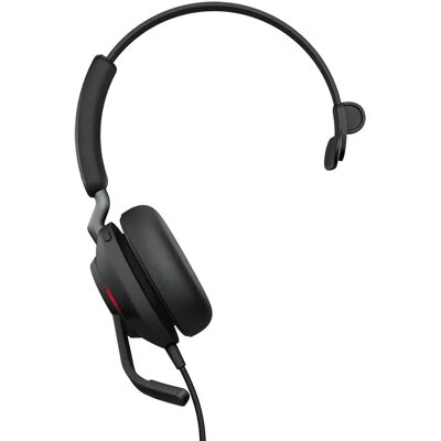Jabra Evolve2 40 SE MS Mono -kuulokemikrofoni + USB-C- ja USB-A-kaapelit, musta Jabra Evolve2 40 SE MS Mono -kuulokemikrofoni + USB-C- ja USB-A-kaapelit, musta