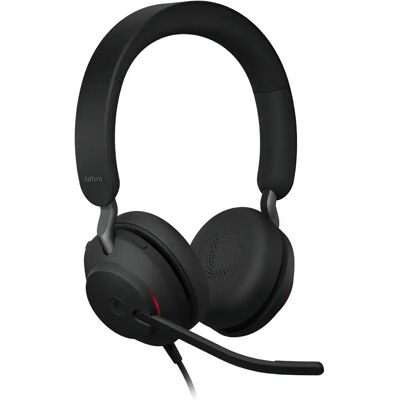 Jabra Evolve2 40 SE UC -kuulokemikrofoni + USB-A/C-sovittimet, musta Jabra Evolve2 40 SE UC -kuulokemikrofoni + USB-A/C-sovittimet, musta