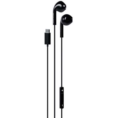 Happy Plugs Wired USB-C -nappikuulokkeet, musta Happy Plugs Wired USB-C -nappikuulokkeet, musta