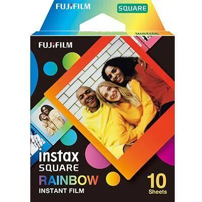 FUJIFILM Square 'Rainbow' Instant Picture Film 10 Pc(S) 76.2 X FUJIFILM Square 'Rainbow' Instant Picture Film 10 Pc(S) 76.2 X