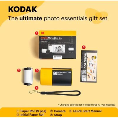 KODAK Instant Camera Memo Shot MS100 White Bundle KODAK Instant Camera Memo Shot MS100 White Bundle