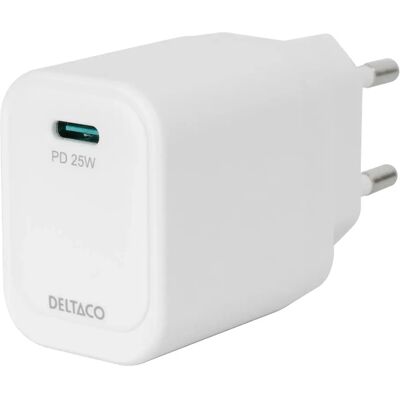 DELTACO USBC-AC158 - Seinälaturi, valkoinen DELTACO USBC-AC158 - Seinälaturi, valkoinen