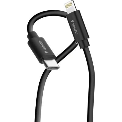 Verbatim Essentials USB-C – Lightning -kaapeli, 1 m, musta ja valkoinen, 2 kpl Verbatim Essentials USB-C – Lightning -kaapeli, 1 m, musta ja valkoinen, 2 kpl