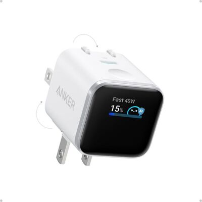 Anker Nano 45W Smart Display (A121DG21) - USB-C-laturi, valkoinen Anker Nano 45W Smart Display (A121DG21) - USB-C-laturi, valkoinen