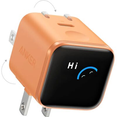 Anker Nano Charger 45W Smart Display - Seinälaturi, oranssi Anker Nano Charger 45W Smart Display - Seinälaturi, oranssi
