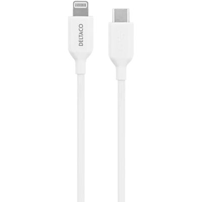 Deltaco USB-C – Lightning -kaapeli, 2 m, valkoinen Deltaco USB-C – Lightning -kaapeli, 2 m, valkoinen