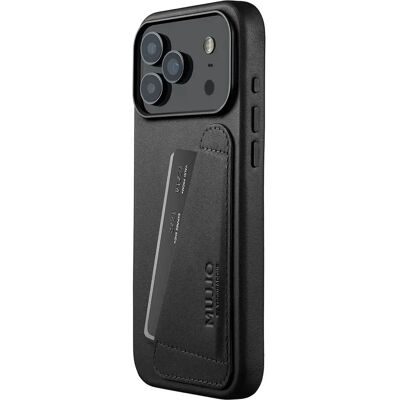 Mujjo Wallet Leather MagSafe, iPhone 17 Pro Max -lompakkokotelo, musta Mujjo Wallet Leather MagSafe, iPhone 17 Pro Max -lompakkokotelo, musta