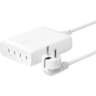 Belkin BoostCharge Pro 200W 4-porttinen USB-C GaN - Pöytälaturi, valkoinen Belkin BoostCharge Pro 200W 4-porttinen USB-C GaN - Pöytälaturi, valkoinen
