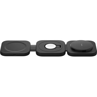 Belkin Boost Charge Pro 3 in 1 Folding Travel Wireless Charging Pad with Qi2 Magnetic 15w with travel tips -langaton laturi, Musta Belkin Boost Charge Pro 3 in 1 Folding Travel Wireless Charging Pad with Qi2 Magnetic 15w with travel tips -langaton laturi, Musta