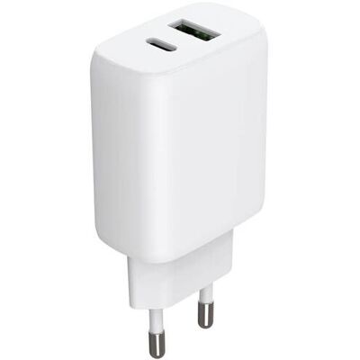 Gear 220V Laturi 30W USB-C USB-A PD/PPS Valkoinen - Laturi Gear 220V Laturi 30W USB-C USB-A PD/PPS Valkoinen - Laturi