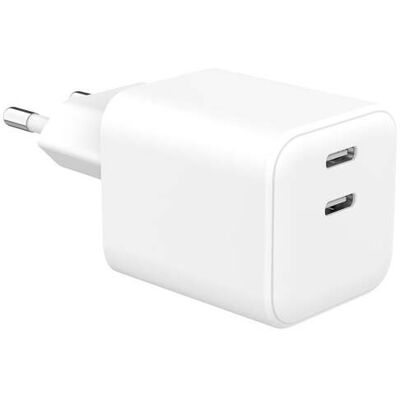 GEAR Charger 220V 2xUSB-C PD/PPS 65W GaN White GEAR Charger 220V 2xUSB-C PD/PPS 65W GaN White