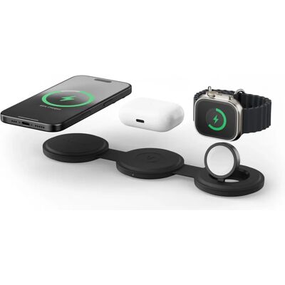 Satechi OntheGo 3-in-1 langaton laturi - musta Satechi OntheGo 3-in-1 langaton laturi - musta