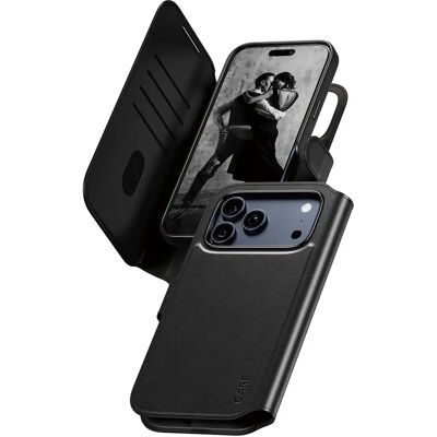 PanzerGlass CARE Tango MagSafe, iPhone 17 Pro Max - 2-in-1 lompakkokotelo, musta PanzerGlass CARE Tango MagSafe, iPhone 17 Pro Max - 2-in-1 lompakkokotelo, musta