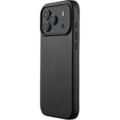 Mujjo Full Leather MagSafe, iPhone 17 Pro Max -suojakuori, musta Mujjo Full Leather MagSafe, iPhone 17 Pro Max -suojakuori, musta