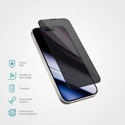 Epico Privacy Glass 3D, iPhone 15 Plus / 16 Plus -panssarilasi Epico Privacy Glass 3D, iPhone 15 Plus / 16 Plus -panssarilasi