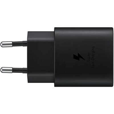 Samsung 25 W Fast Charge -laturi, Type-C -kaapelilla, musta Samsung 25 W Fast Charge -laturi, Type-C -kaapelilla, musta