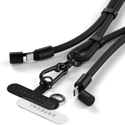 Satechi OntheGo Crossbody - lanyard kaapeli, Musta Satechi OntheGo Crossbody - lanyard kaapeli, Musta