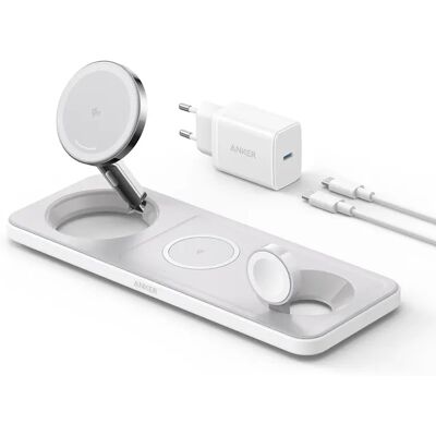 Anker MagGo Langaton laturi - 15W nopea lataus - Valkoinen Anker MagGo Langaton laturi - 15W nopea lataus - Valkoinen