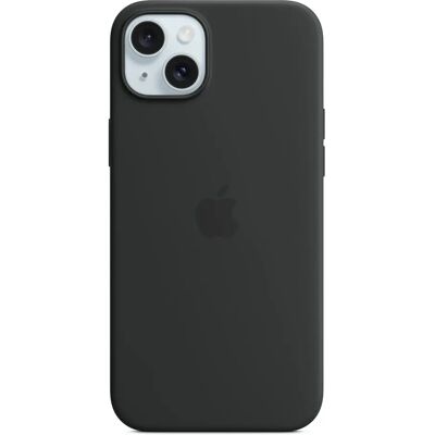 Apple iPhone 15 Plus -silikonikuori magsafella, Musta Apple iPhone 15 Plus -silikonikuori magsafella, Musta