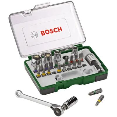 BOSCH 27-osainen ruuvimeisselin terä- ja räikkäsarja BOSCH 27-osainen ruuvimeisselin terä- ja räikkäsarja