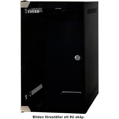 TOTEN 10" seinäkaappi, toimitetaan osina, 12U, 280x310, lasiovi, must TOTEN 10" seinäkaappi, toimitetaan osina, 12U, 280x310, lasiovi, must