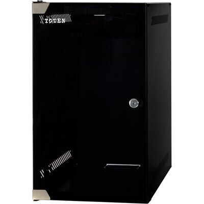 TOTEN 10" seinäkaappi, toimitetaan osina, 9U, 280x310, lasiovi, musta TOTEN 10" seinäkaappi, toimitetaan osina, 9U, 280x310, lasiovi, musta