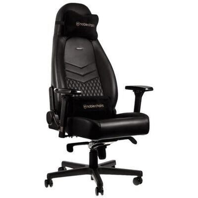 Noblechairs ICON Real Leather -nahkaverhoiltu pelituoli, musta Noblechairs ICON Real Leather -nahkaverhoiltu pelituoli, musta