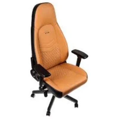 Noblechairs ICON Real Leather -pelituoli, konjakki/musta Noblechairs ICON Real Leather -pelituoli, konjakki/musta