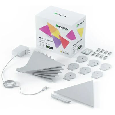 Nanoleaf Shapes Triangles Starter Kit (15 paneelia) - Älyvalaistuksen aloitussarja, Monivärinen Nanoleaf Shapes Triangles Starter Kit (15 paneelia) - Älyvalaistuksen aloitussarja, Monivärinen