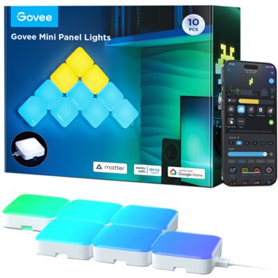 Govee Älykäs Mini Panel Valot - 10 kpl. Govee Älykäs Mini Panel Valot - 10 kpl.